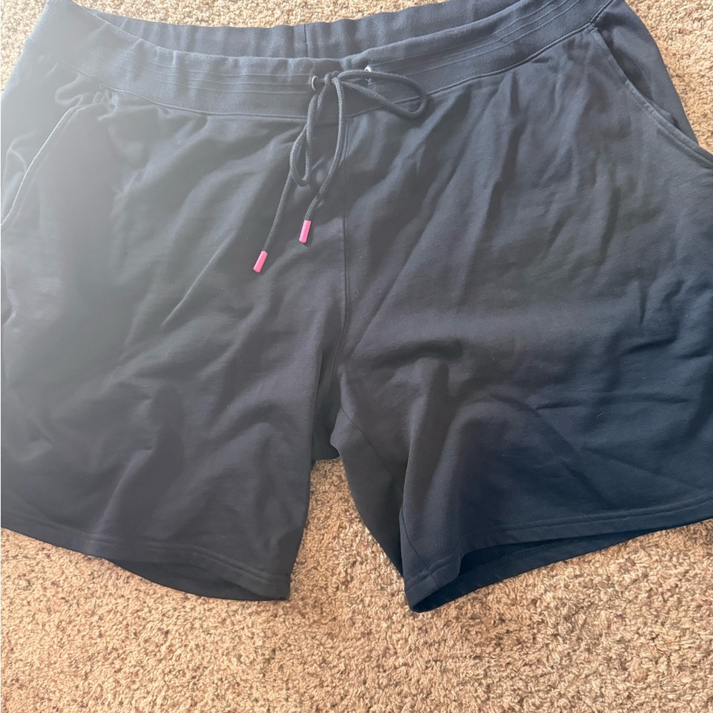 Psycho Bunny Black Lounge Shorts | Checkered Skull Bunny Logo | Size 2XL